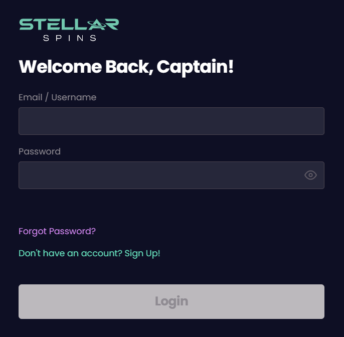 Stellar Spins Login